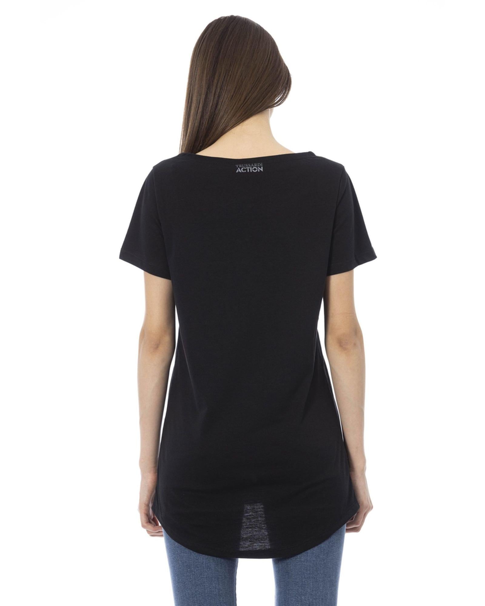 Black Cotton Tops &amp; T-Shirt XL Women