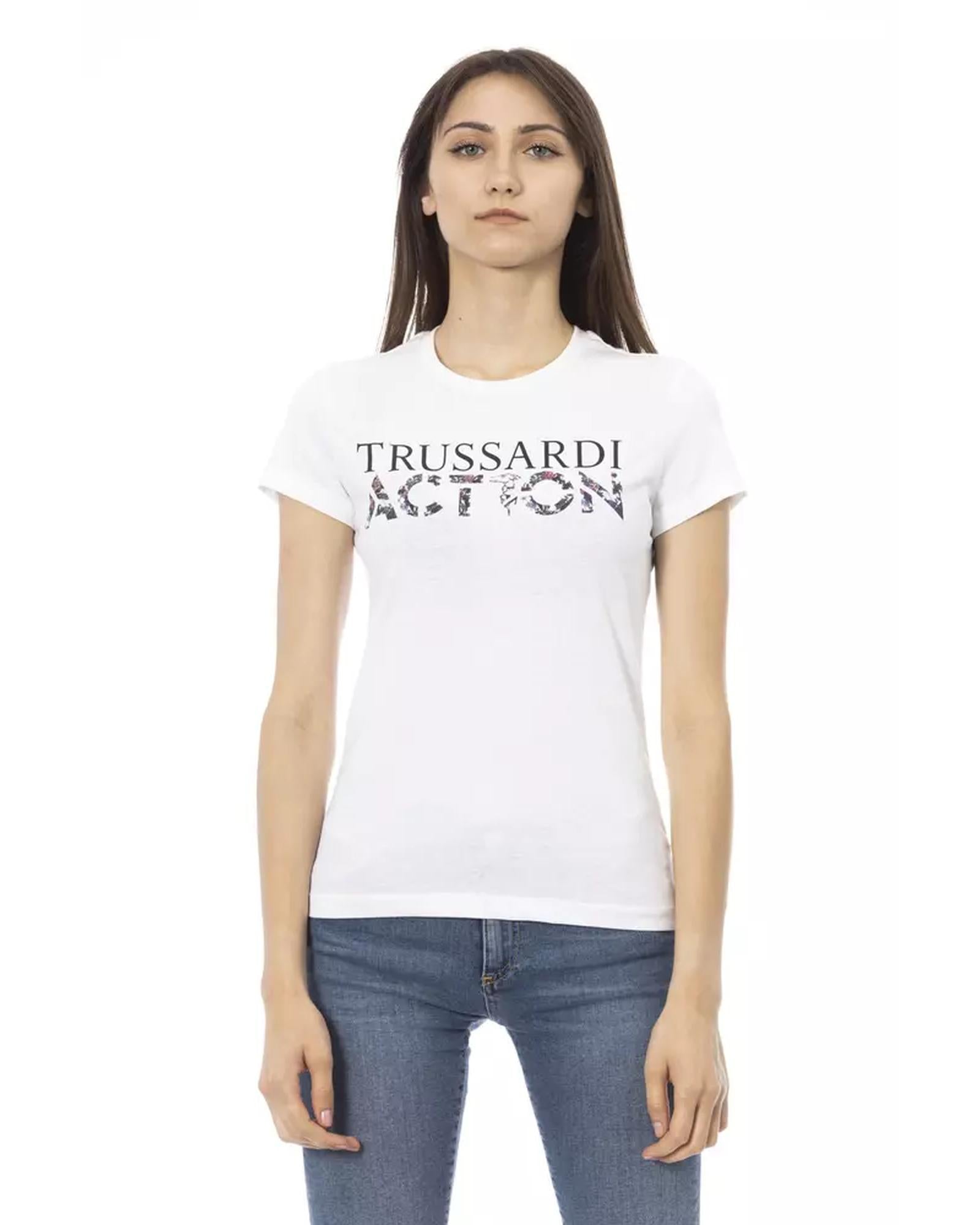 Short Sleeve T-shirt with Front Print L Women