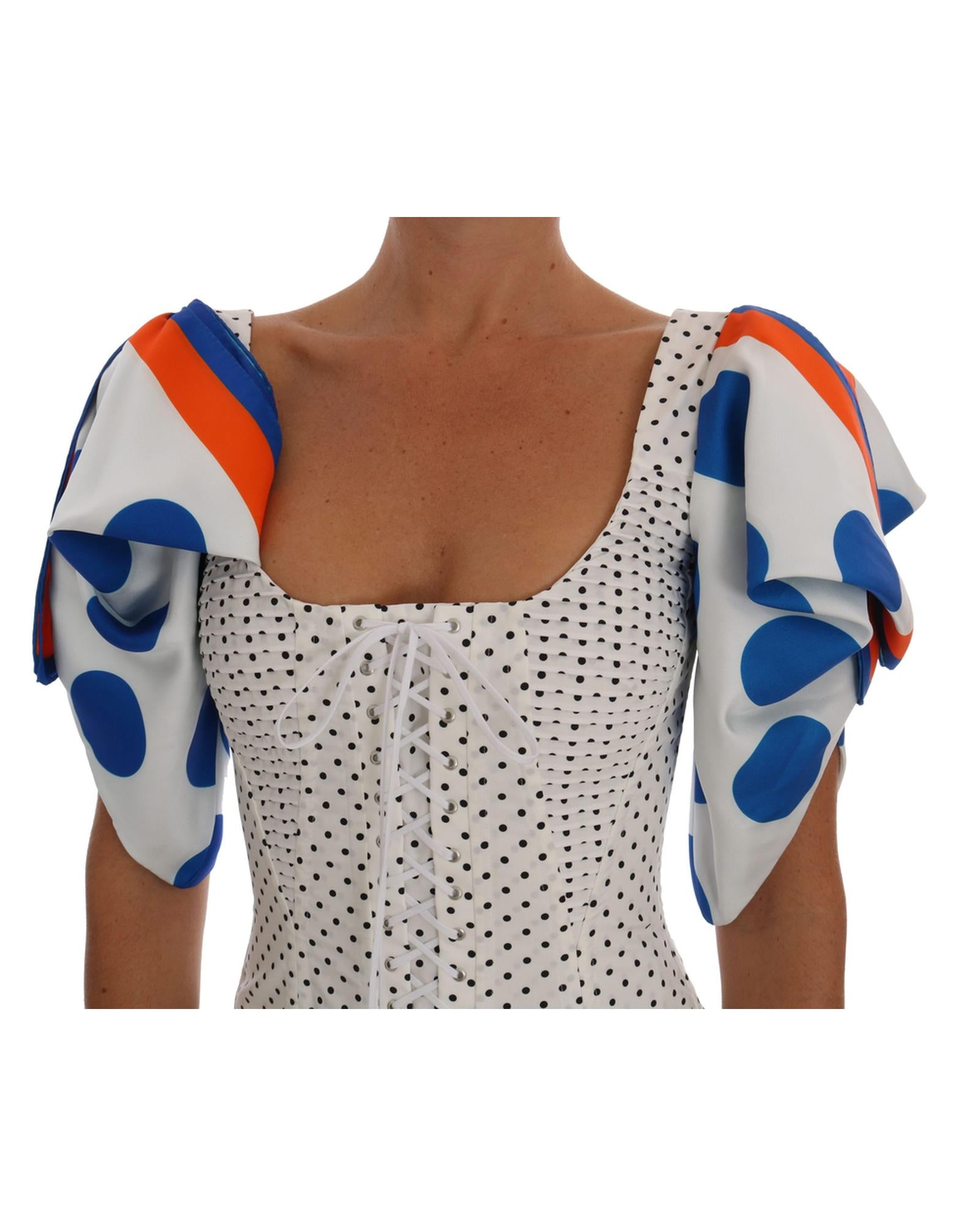 Dolce &amp; Gabbana Polka Dot Bustier Blouse 38 IT Women
