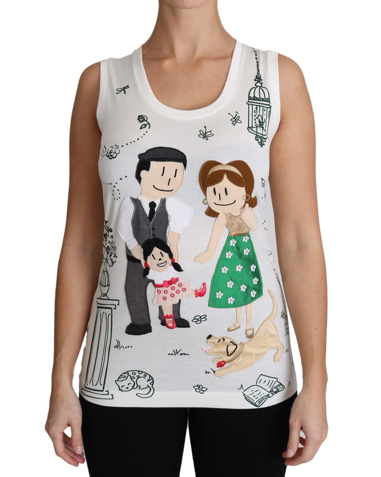 Stunning Dolce &amp; Gabbana Sleeveless Shirt in White Cotton 38 IT Women