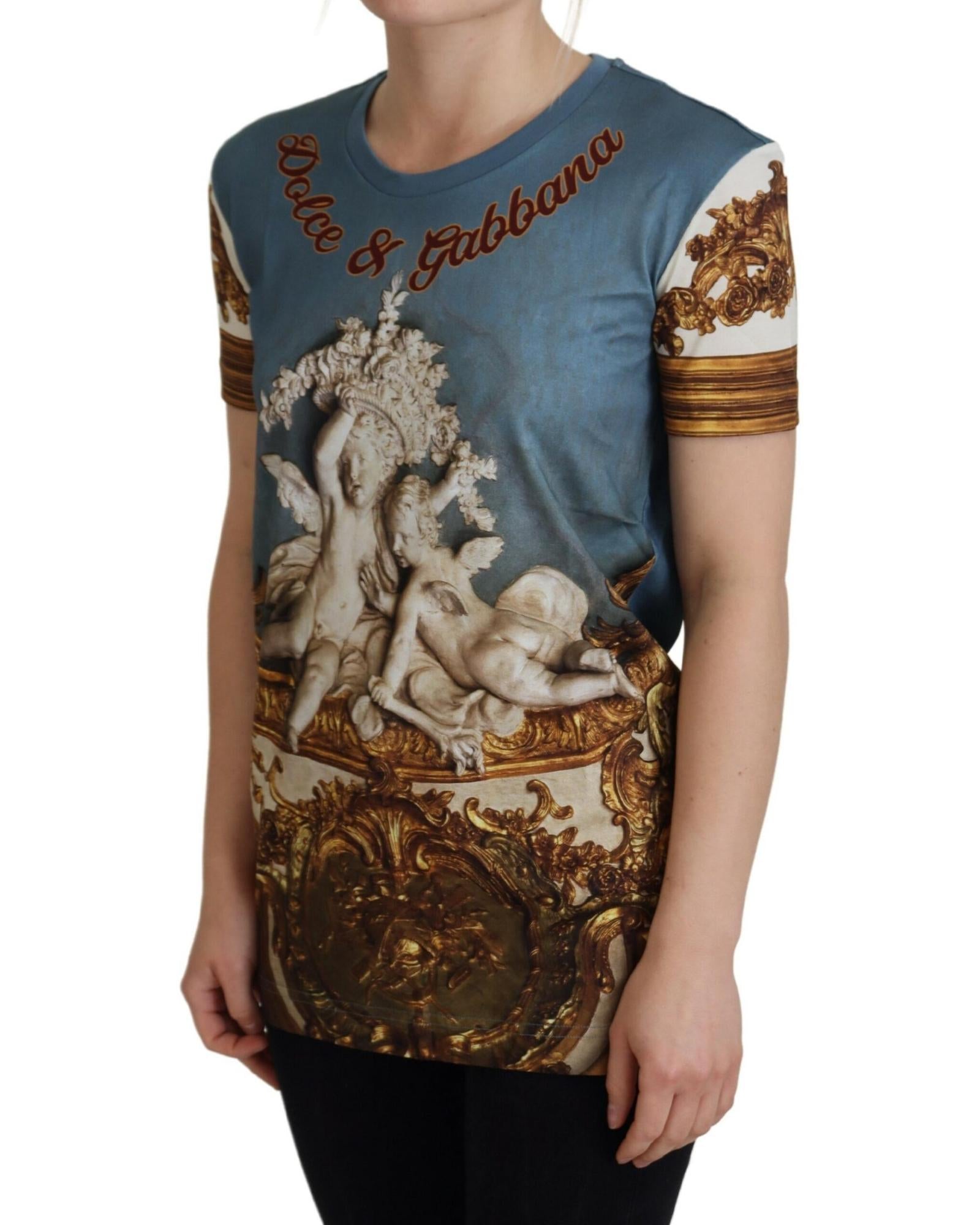 Stunning Dolce &amp; Gabbana DG Logo Angel Print Top 36 IT Women