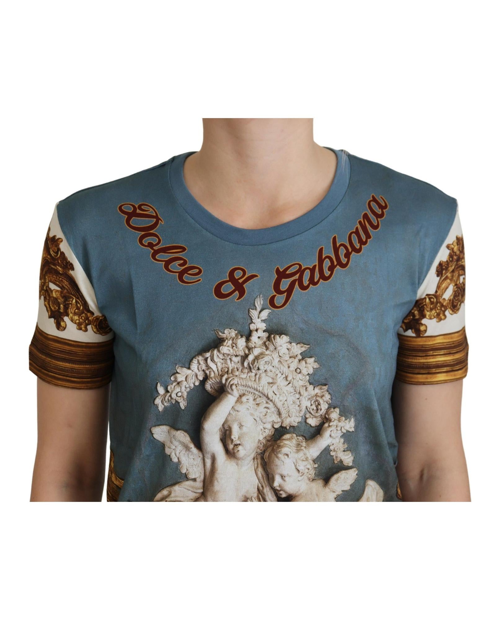 Stunning Dolce &amp; Gabbana DG Logo Angel Print Top 36 IT Women