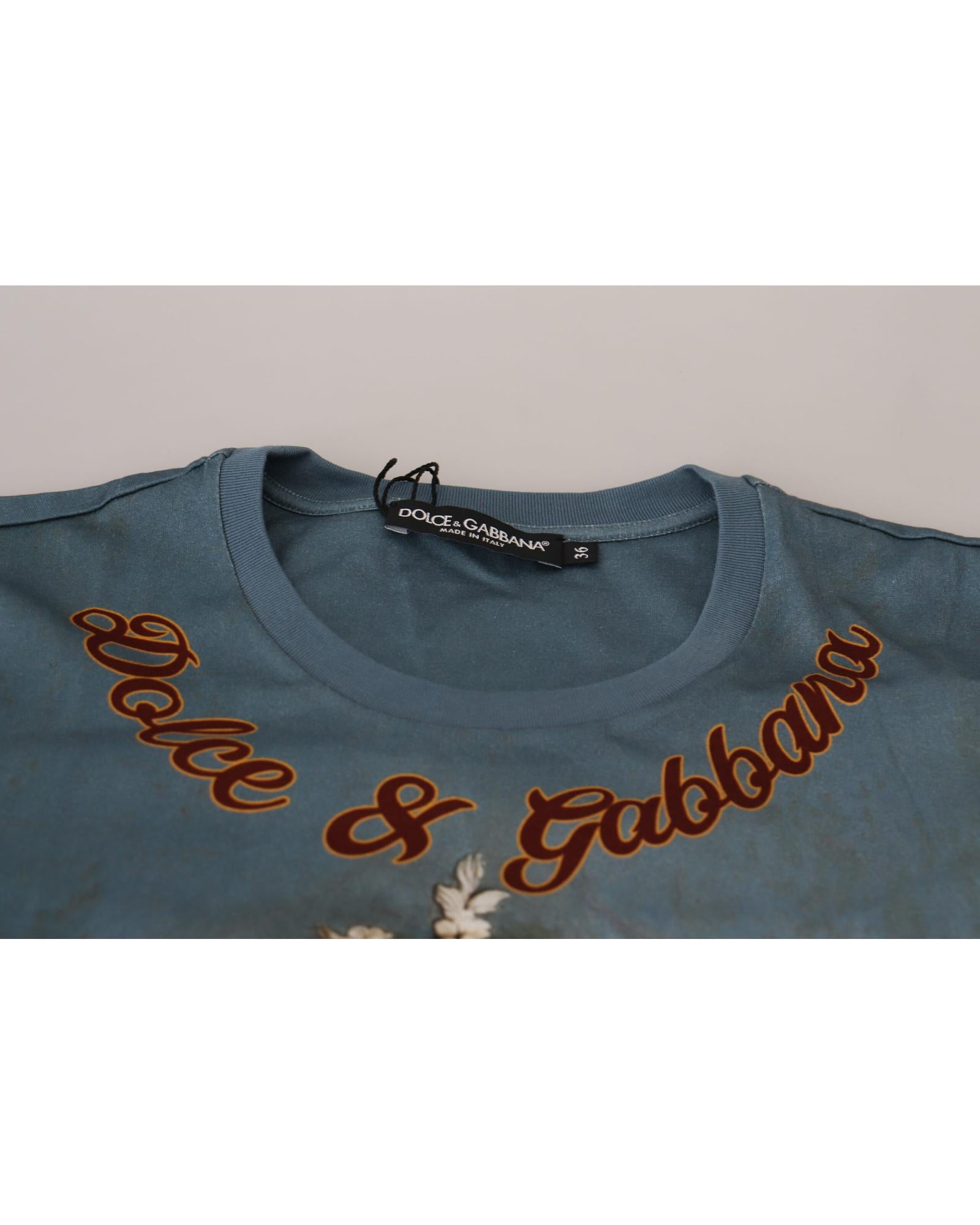Stunning Dolce &amp; Gabbana DG Logo Angel Print Top 36 IT Women