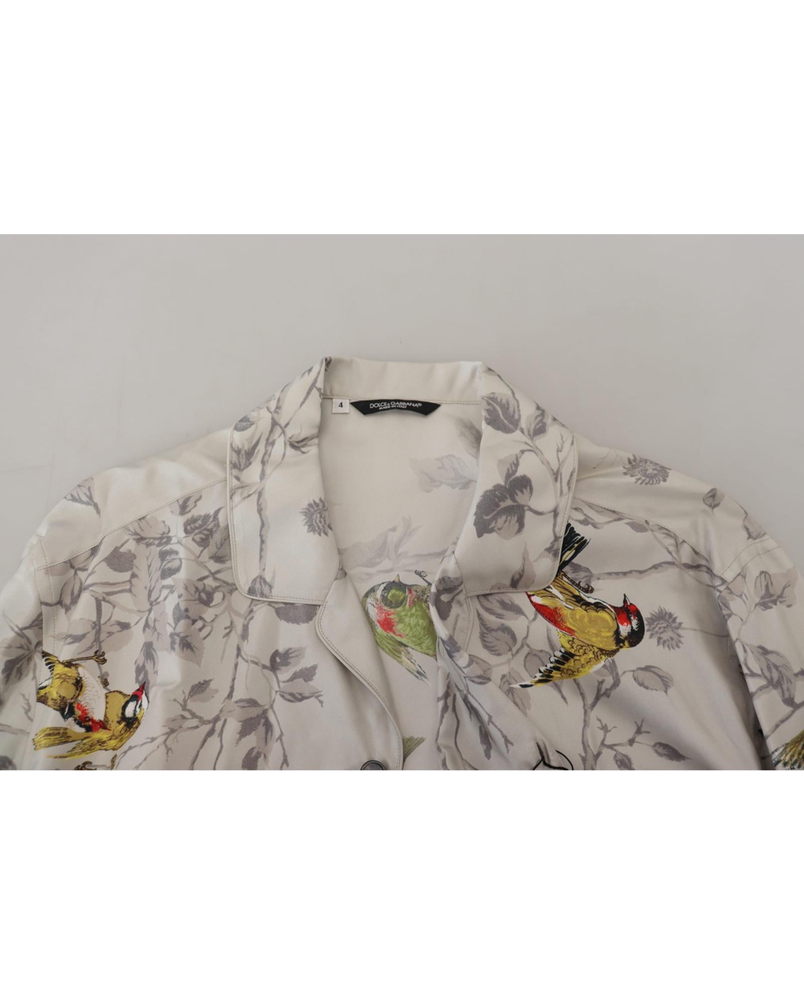 Stunning Dolce &amp; Gabbana Casual Pajama Look Satin Shirt S Men