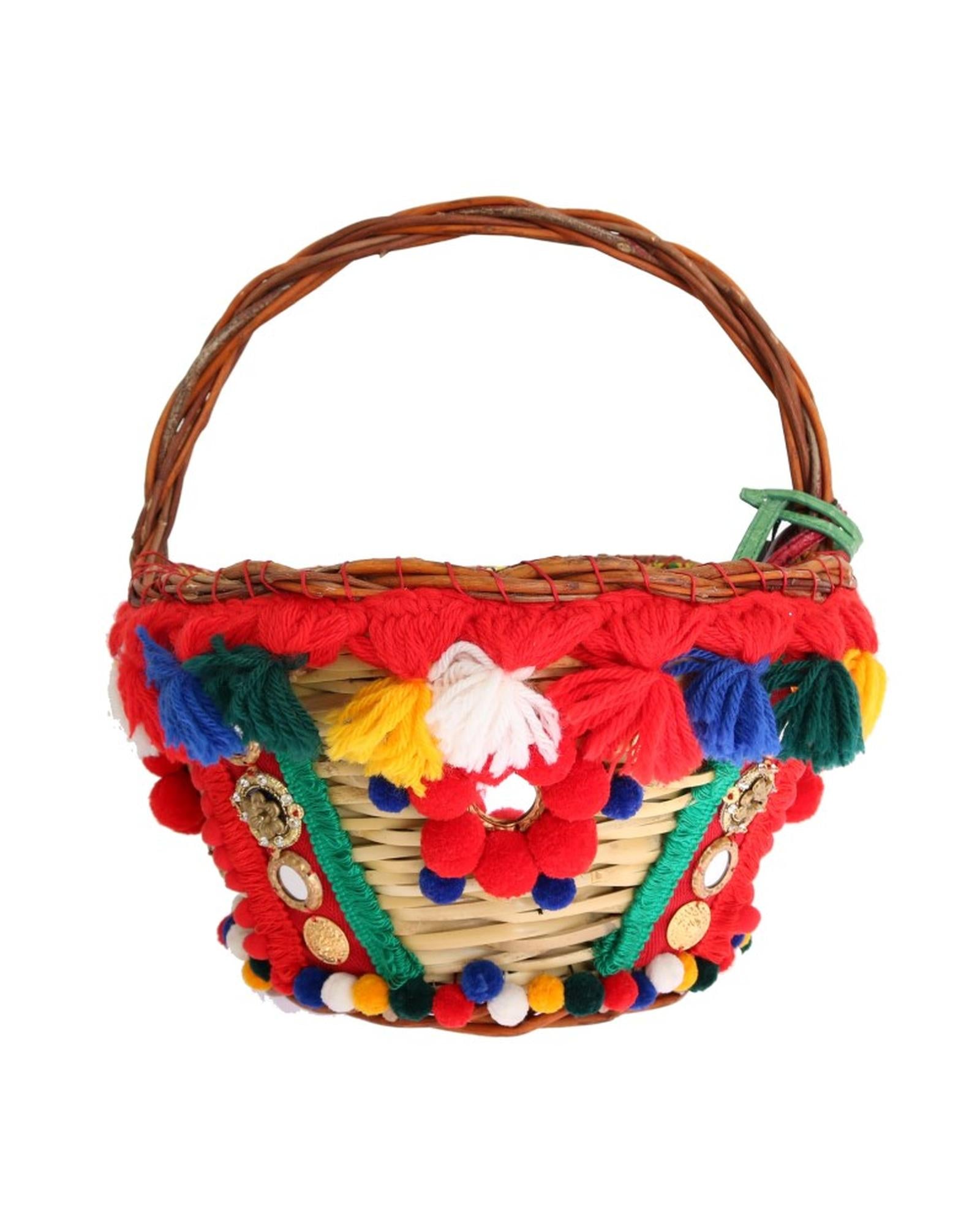 Dolce &amp; Gabbana AGNESE Pom Pom Crystal Bag One Size Women