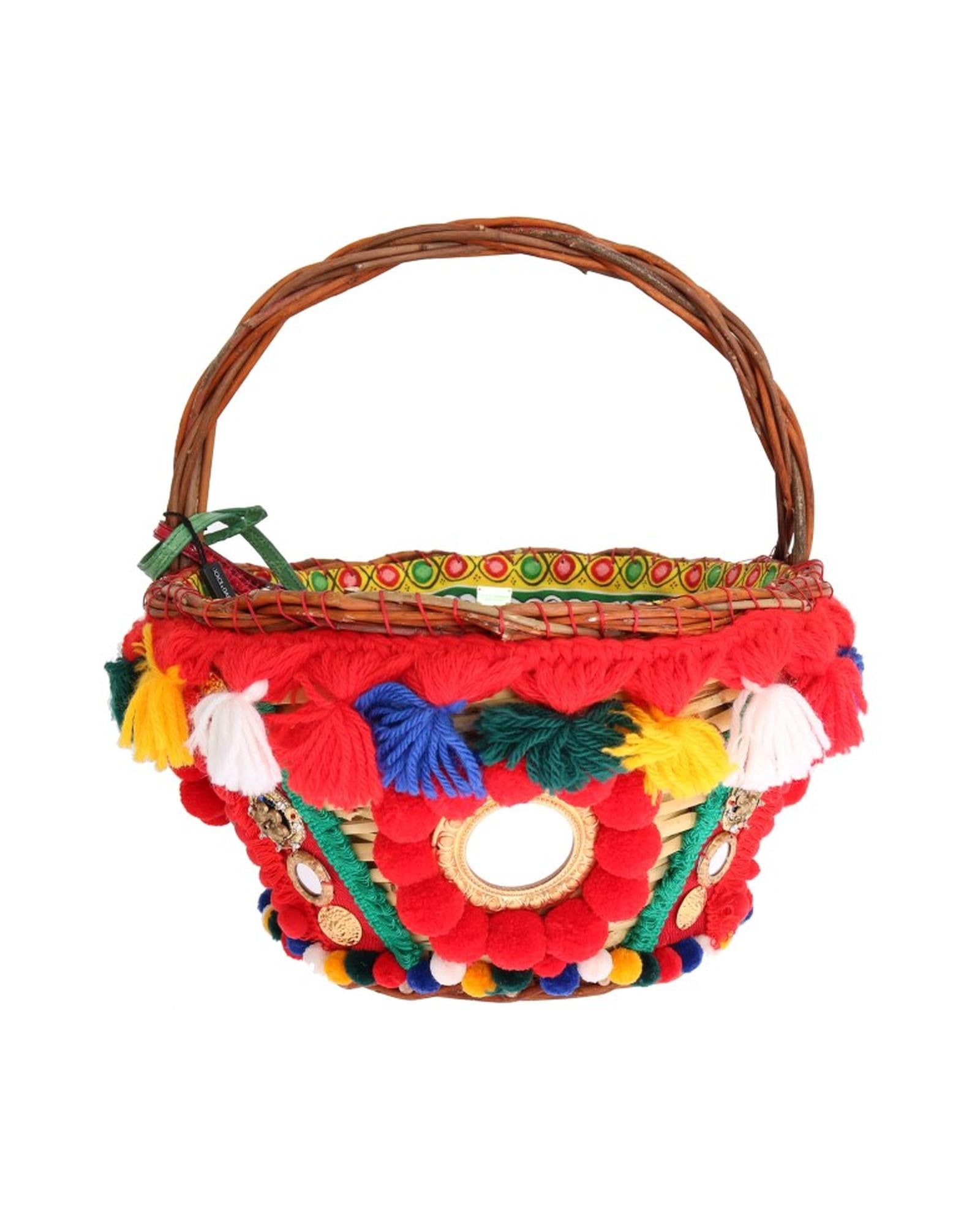 Dolce &amp; Gabbana AGNESE Pom Pom Crystal Bag One Size Women