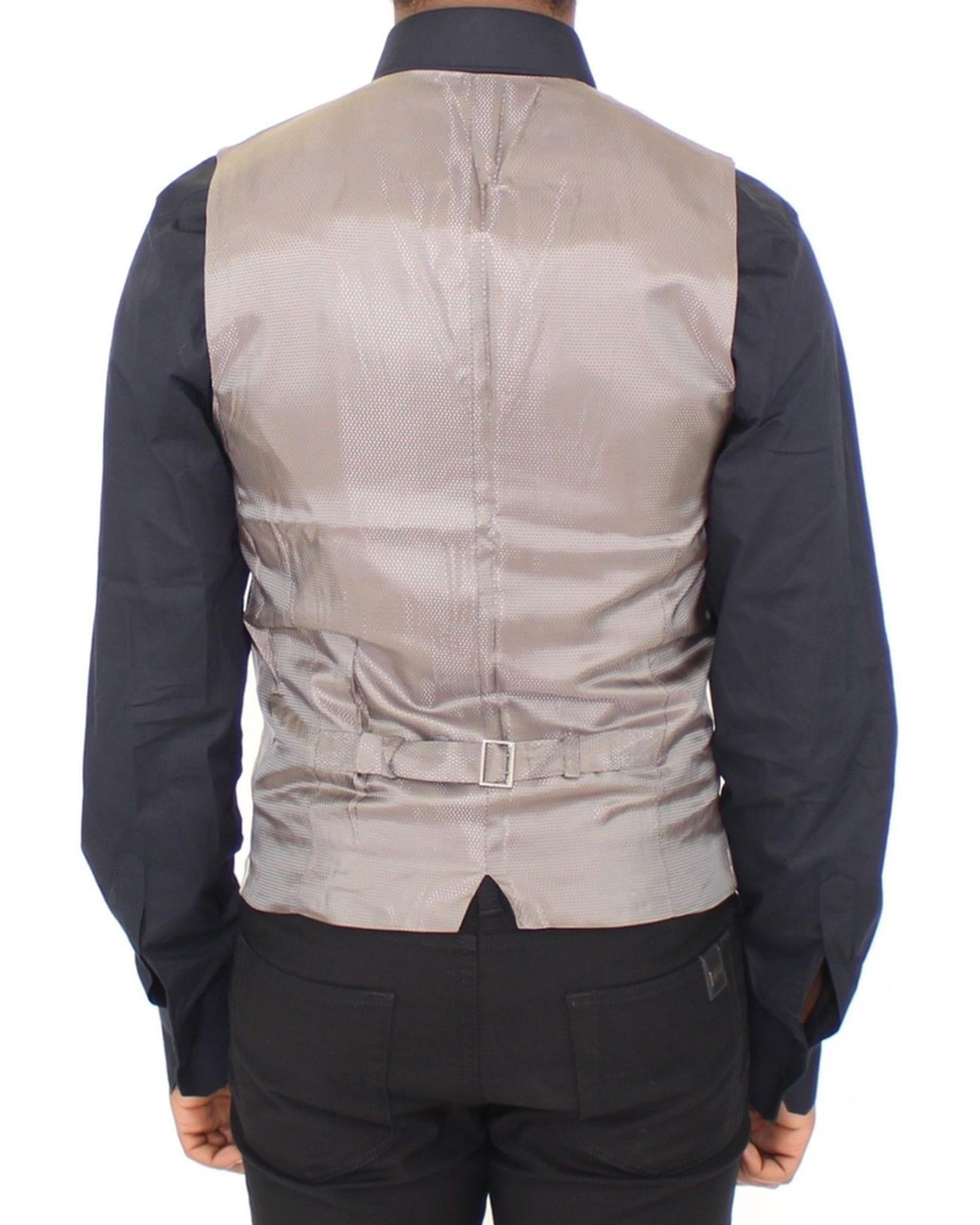 100% Authentic Dolce &amp; Gabbana Dress Vest with Logo Details 48 IT Men
