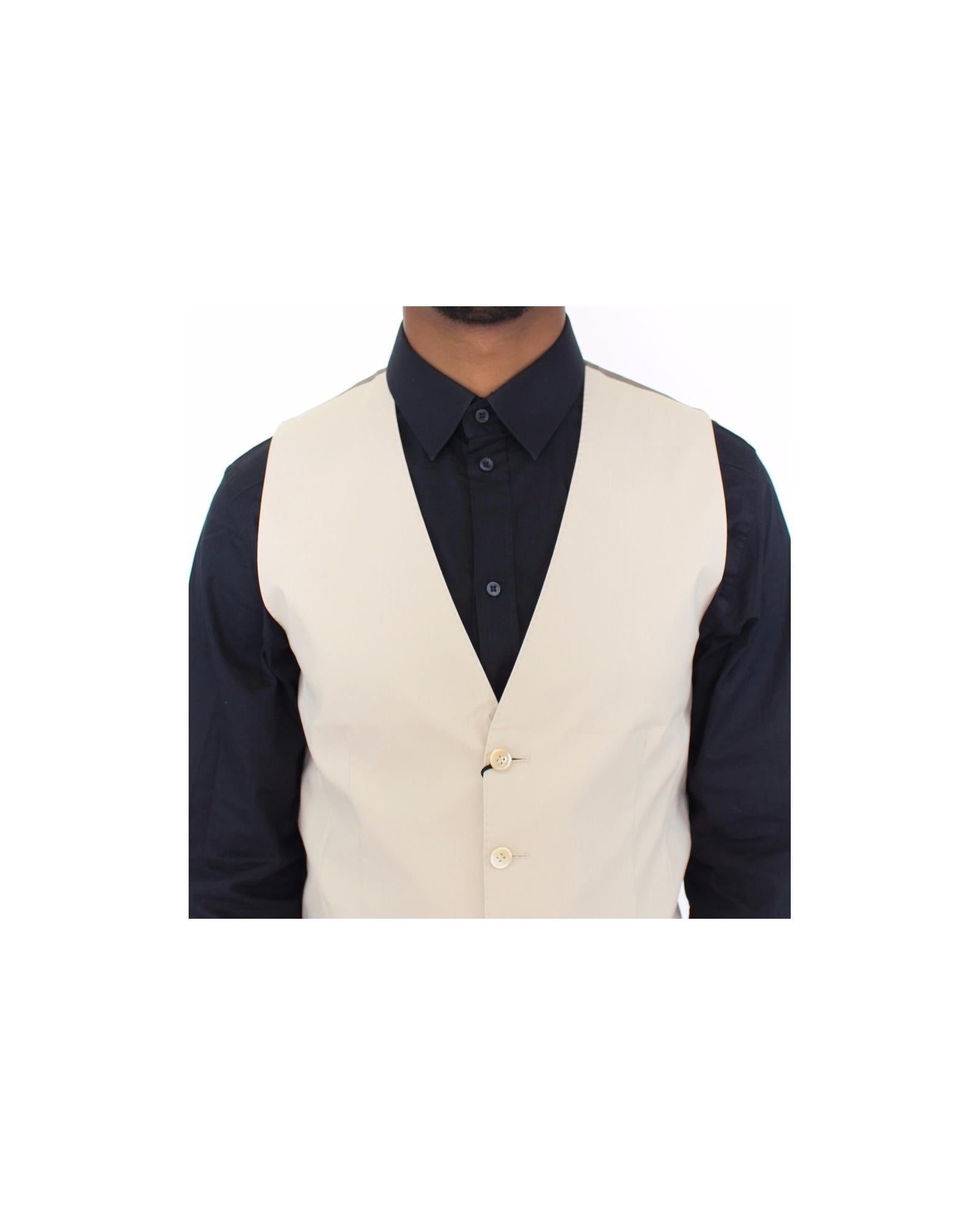 100% Authentic Dolce &amp; Gabbana Dress Vest with Logo Details 48 IT Men