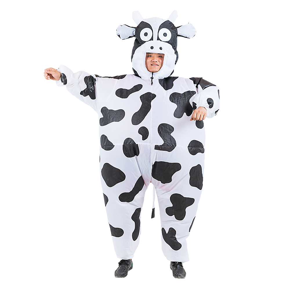 Cow Fancy Dress Fan Inflatable Costume Suit