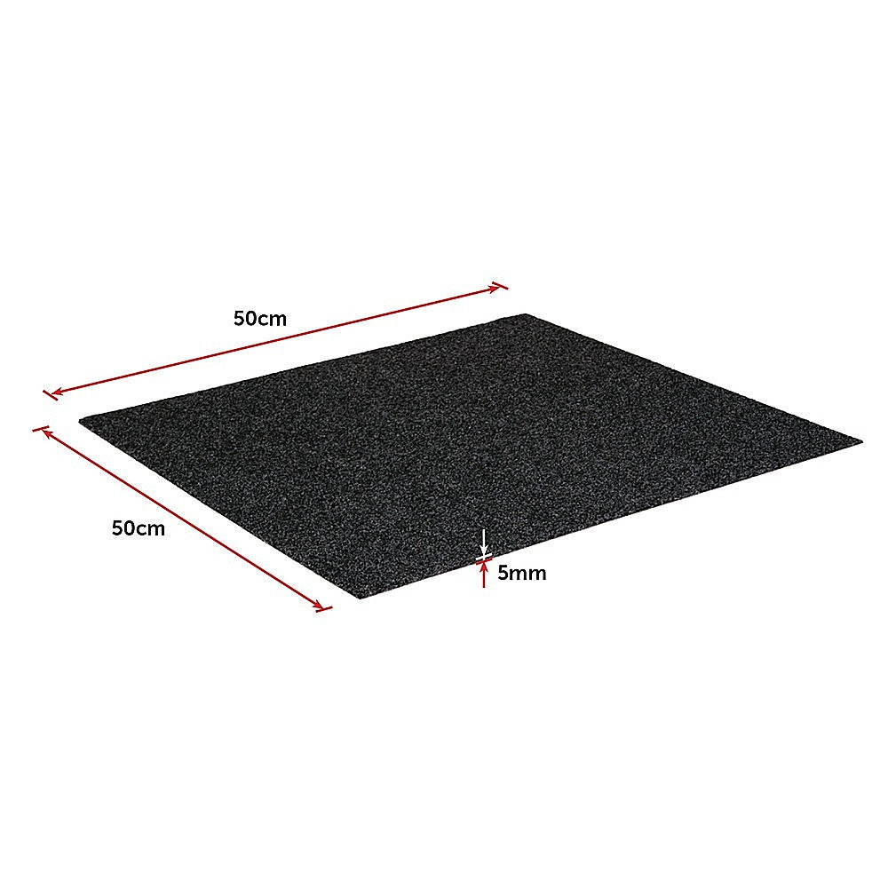 5m 2 Box of Premium Carpet Tiles Commercial Domestic Office Heavy Use Flooring Black