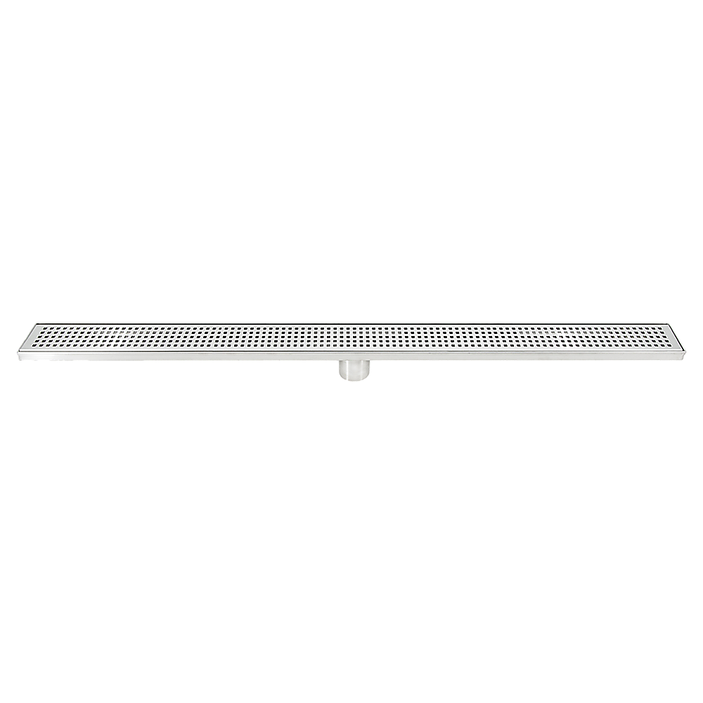 1000mm Bathroom Shower Stainless Steel Grate Drain w/Centre outlet Floor Waste Square Pattern