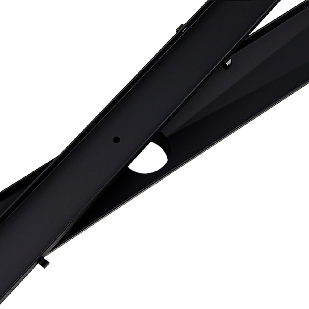 1200mm Tile Insert Bathroom Shower Black Grate Drain w/Centre outlet Floor Waste