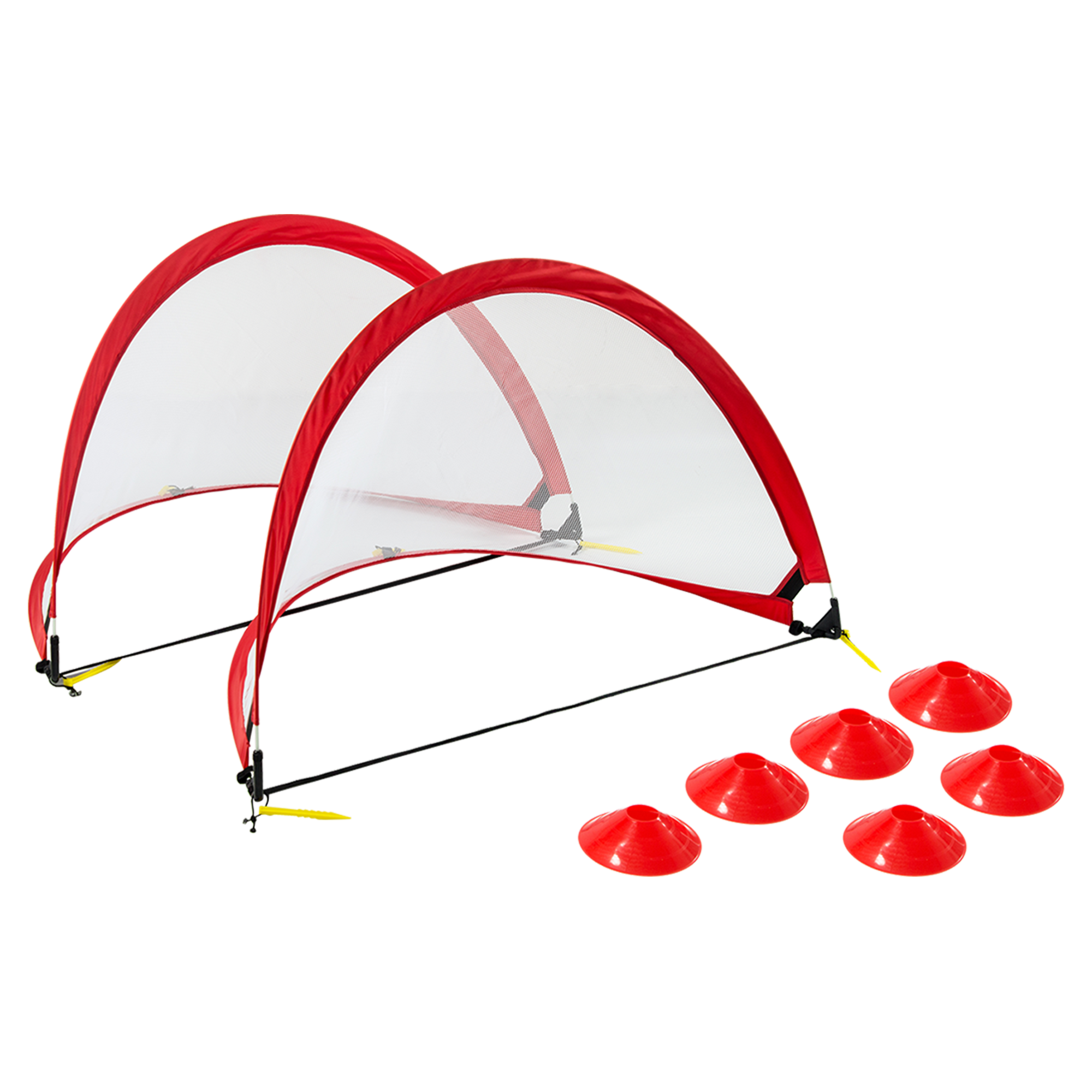 Portable Kids Soccer Goals Set – 2 Pop Up Soccer Goals, Cones, Goal Carry Bag