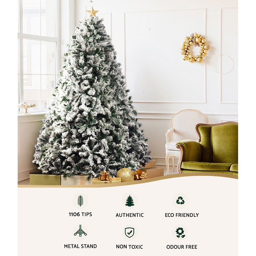 Jingle Jollys Christmas Tree 2.1M 7FT Xmas Decorations Snow Home Decor 1106 Tips