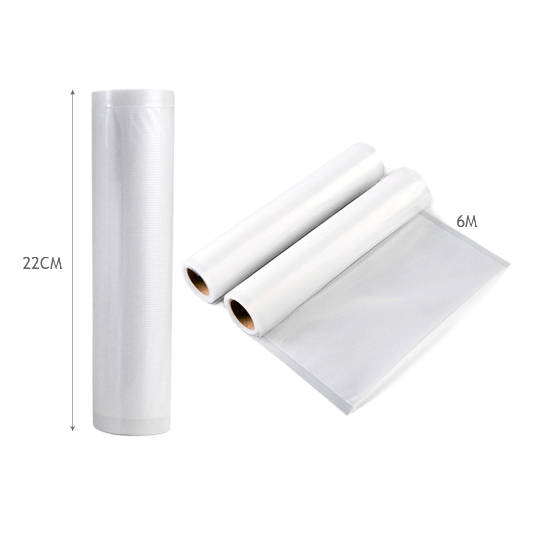 Vacuum Food Sealer Machine And Vacuum Food Sealer Storage Bags 2Rolls 22cm+ 28cm